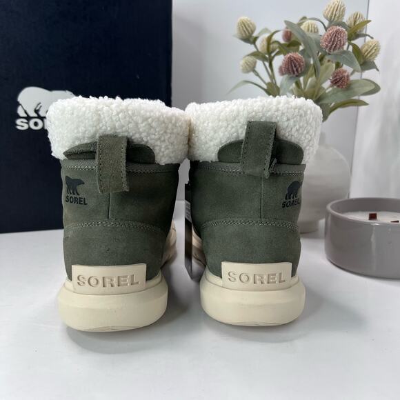 Sorel Explorer Next Carnival 100g Waterproof Boot Stone Green Women 7.5 NWB - Picture 2 of 10